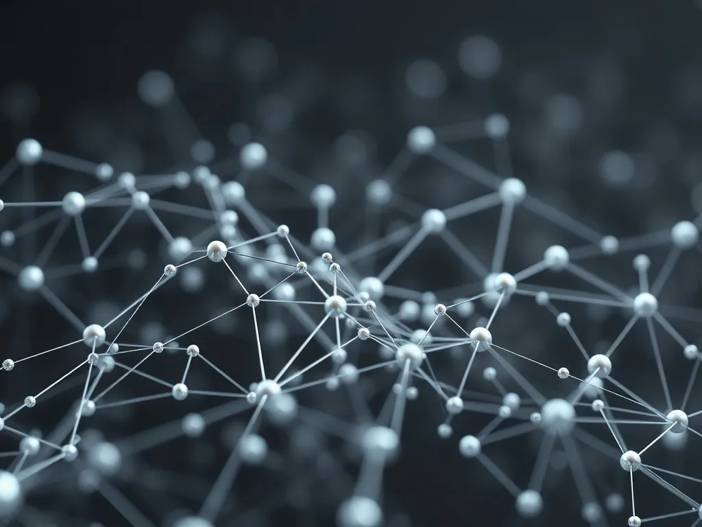 Abstract 3D visualization of medical data points and neural